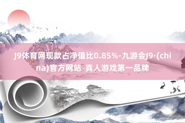 J9体育网现款占净值比0.85%-九游会J9·(china)官方网站-真人游戏第一品牌